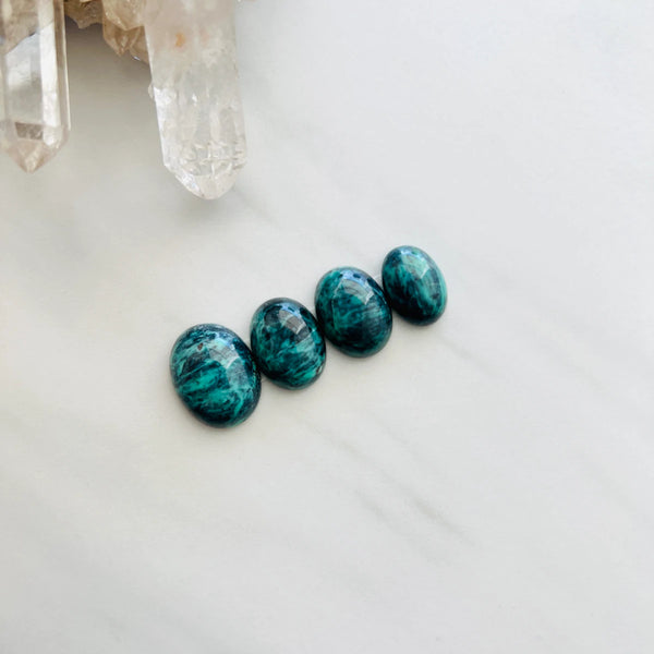 Color collection - Black Color Turquoise Cabochons