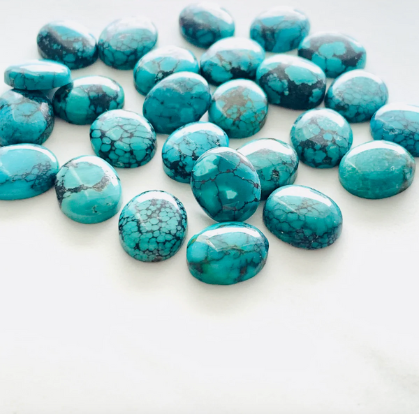 Genuine, Calibrated Cabochon 2024 Kingman Turquoise