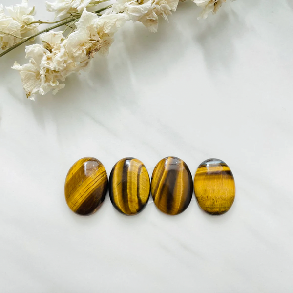 Cabochon Semi Precious Beads, Tiger Eye Shape Cabochons