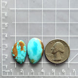 Large Sky Blue Freeform Royston Turquoise, Set of 2 Dimensions