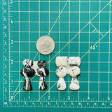 Small White Mixed White Buffalo Dolomite, Set of 12 Dimensions