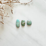 Medium Faint Green Mixed Broken Arrow Variscite, Set of 3 Background