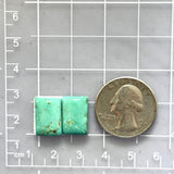 Small Mint Green Bar Namtso Lake Turquoise, Set of 2 Dimensions