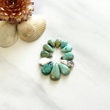 Small Mixed Teardrop Mixed Turquoise, Set of 12 Background