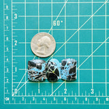 Mixed Sky Blue Mixed Kingman Turquoise, Set of 7 Dimensions