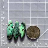 Large Sky Blue Surfboard Crescent Lake Variscite, Set of 3 Dimensions