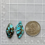 Large Sky Blue Diamond Ithaca Peak Turquoise, Set of 2 Dimensions