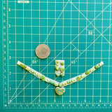 Small Lime Green Mixed Sonoran Lime Turquoise, Set of 26 Dimensions