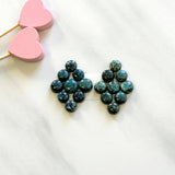 Small Deep Blue Round Yungai Turquoise, Set of 18 Background