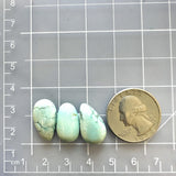 Small Faint Blue Mixed Sonora Turquoise, Set of 3 Dimensions