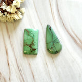 Large Sea Green Mixed Crescent Lake Variscite, Set of 2 Background