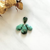 Medium Sea Green Teardrop Crescent Lake Variscite, Set of 4 Background