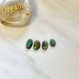 Small Sea Green Oval Tyrone Turquoise, Set of 4 Background