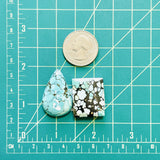 Large Sky Blue Mixed Sand Hill Turquoise, Set of 2 Dimensions