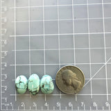Small Sky Blue Mixed Sand Hill Turquoise, Set of 3 Dimensions