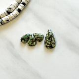 Small Yellow Teardrop Treasure Mountain Turquoise, Set of 4 Background
