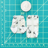 Small White Mixed White Buffalo Dolomite, Set of 12 Dimensions