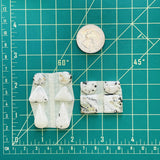 Small White Mixed White Buffalo Dolomite, Set of 10 Dimensions