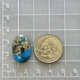 Large Sky Blue Oval Ithaca Peak Turquoise Dimensions