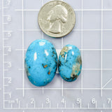 Large Sky Blue Oval Ithaca Peak Turquoise, Set of 2 Dimensions