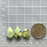 Medium Mint Green Teardrop Treasure Mountain Turquoise, Set of 3 Dimensions