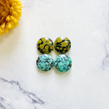 Medium Mixed Round Mixed Turquoise, Set of 4 Background