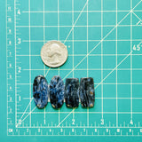 Large Deep Blue Mixed Pietersite Quartz, Set of 4 Dimensions
