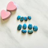 Small Sky Blue Mixed Paiute Turquoise, Set of 10 Background