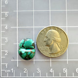 Small Bamboo Green Half Moon Yungai Turquoise, Set of 2 Dimensions