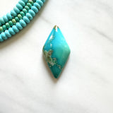 Large Sky Blue Diamond Crescent Lake Variscite Background