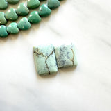 Medium Faint Green Bar Crescent Lake Variscite, Set of 2 Background