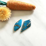 Large Sky Blue Mixed Ithaca Peak Turquoise, Set of 2 Background