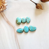 Small Sky Blue Mixed Pilot Mountain Turquoise, Set of 6 Background