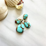 Small Sky Blue Teardrop Number 8 Turquoise, Set of 4 Background
