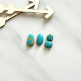 Small Sky Blue Mixed Royston Turquoise, Set of 4 Background