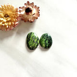 Medium Sea Green Oval Yungai Turquoise, Set of 2 Background