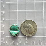 Small Bamboo Green Half Moon Bamboo Mountain Turquoise, Set of 2 Dimensions