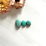 Small Sky Blue Freeform Namtso Lake Turquoise, Set of 3 Background