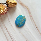 Large Sky Blue Oval Ithaca Peak Turquoise Background