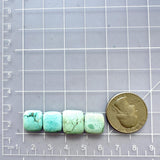 Small Sky Blue Barrel Sonora Turquoise, Set of 4 Dimensions