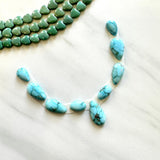 Small Sky Blue Teardrop Sonora Turquoise, Set of 9 Background