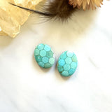 Medium Sky Blue Oval Inlay, Set of 2 Background