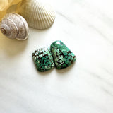 Medium Deep Green Mixed Treasure Mountain Turquoise, Set of 2 Background