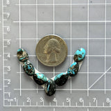 Small Ocean Blue Oval Blue Moon Turquoise, Set of 7 Dimensions