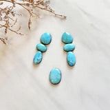 Small Sky Blue Mixed Kingman Turquoise, Set of 7 Background