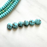 Small Sky Blue Mixed Yungai Turquoise, Set of 6 Background
