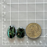 Medium Ocean Blue Mixed Blue Moon Turquoise, Set of 2 Dimensions