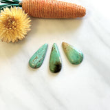 Large Mint Green Teardrop Crescent Lake Variscite, Set of 3 Background