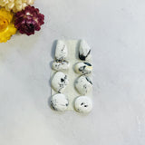 Medium White Mixed White Buffalo Dolomite, Set of 8 Background