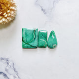 Large Sea Green Mixed Crescent Lake Variscite, Set of 3 Background
